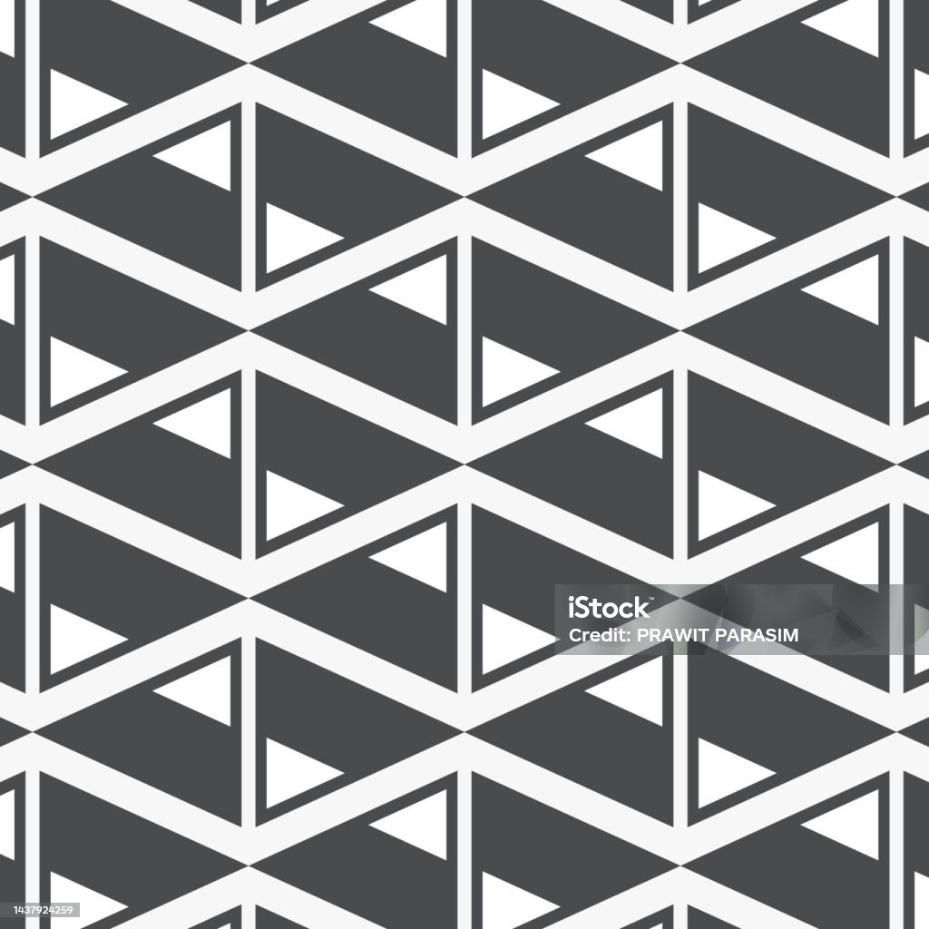 Geometric Vector Pattern Repeating Triangle And Small Triangle On Each ...