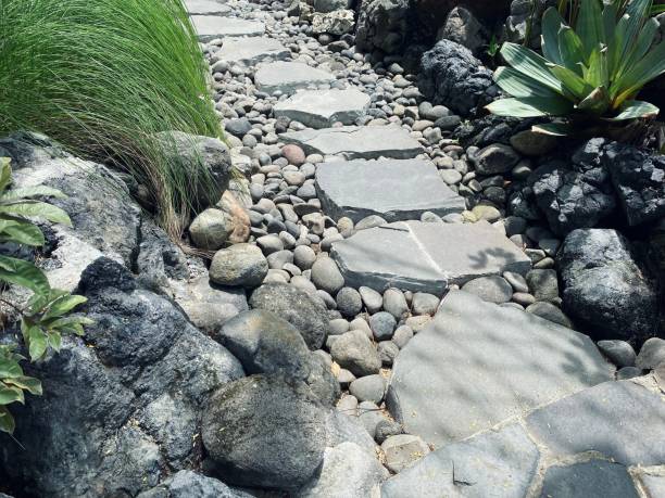 istock Mini garden with stone pavement 1437925739