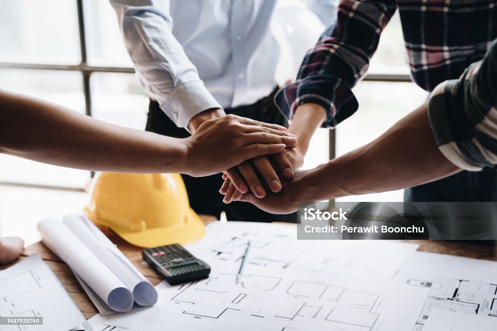 Engineering Handshake Businessman Handshake With Engineering In Construction Renovate ...