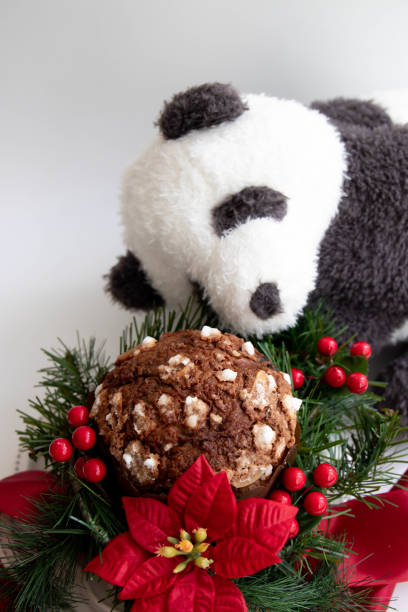 istock Christmas Ornament for Decoration , Panda Plush Doll and cake 1437927749