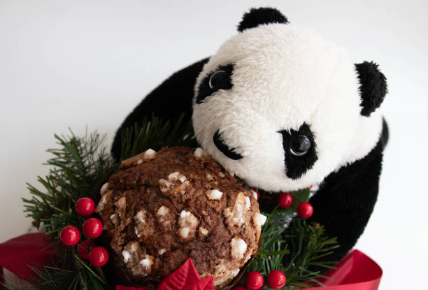 istock Christmas Ornament for Decoration , Panda Plush Doll and cake 1437927821