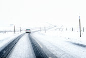 UK rural driving during heavy snowfall