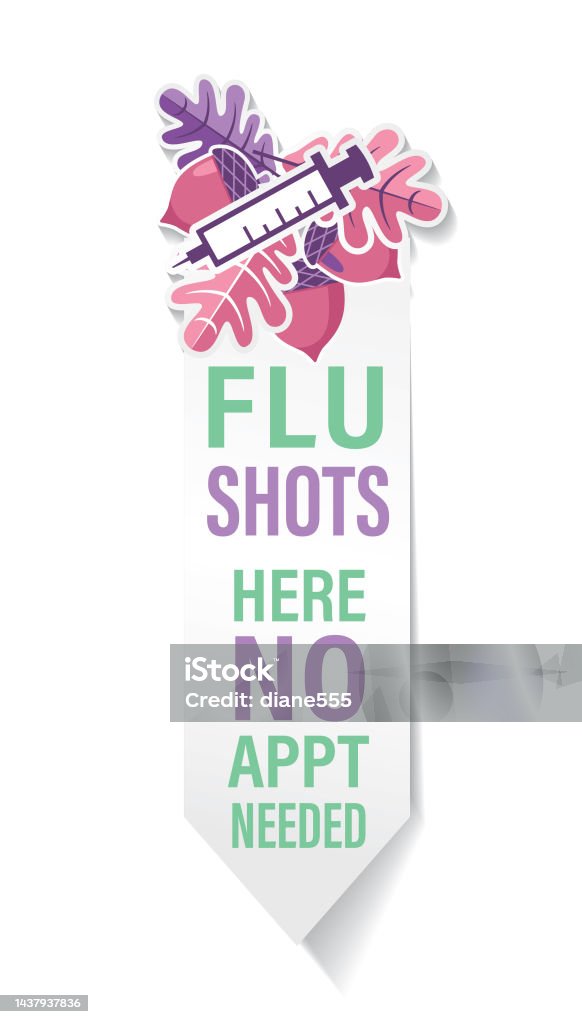 Flou Sticker Flu Shot Sticker On A Transparent Background Stock Illustration ...