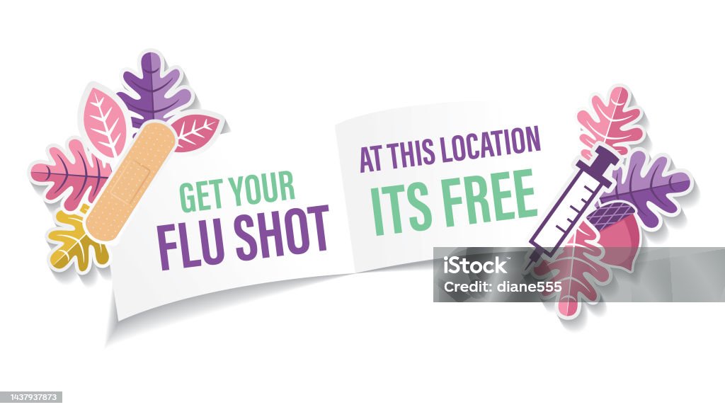 Flou Sticker Flu Shot Sticker On A Transparent Background Stock Illustration ...