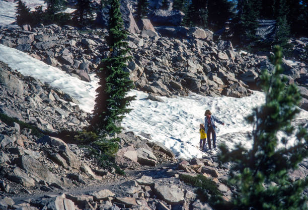 istock Lassen Volcanic NP - Mount Lassen - Taking it Slow on Snow - 1983 1437938440