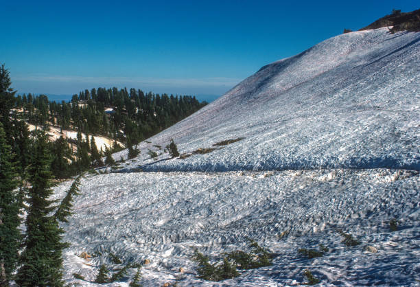 istock Lassen Volcanic NP - Bumpass Hell Trail - Etched in the Snow - 1983 1437938712