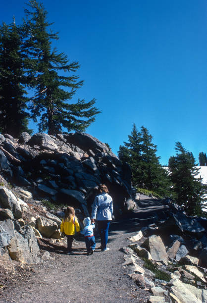 istock Lassen Volcanic NP - Hiking Mountain Trail - 1983 1437939289