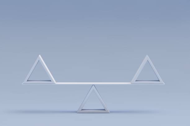 istock Blue balanced geometric shapes 1437945597