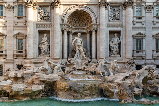 Beautiful “Points of View” of The Trevi Fountain (Fontana di Trevi) in Rome, Lazio Province, Italy.