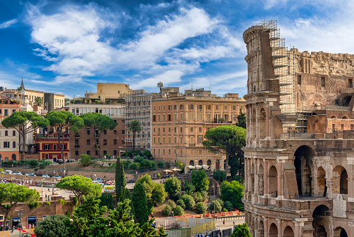 Ancient Roma Colosseum in Rome, Italy