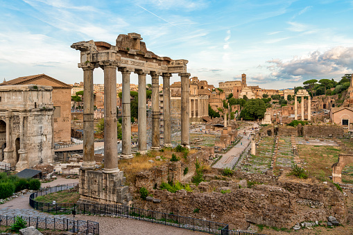 Ruins of Roman Forum in Rome, Italy