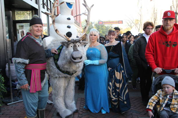 Salem, MA, US. October 30, 2022: People visiting the annual Haunted Happenings event held during the month of October in celebration of the town's history of witch trials and Halloween.