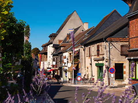 Streets of town   and commune Aubigny-sur-Nere, France