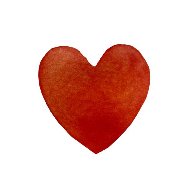 istock Heart red big a watercolor illustration isolated 1437973830