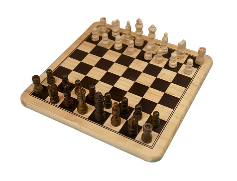 Chess Pieces On Chess Board