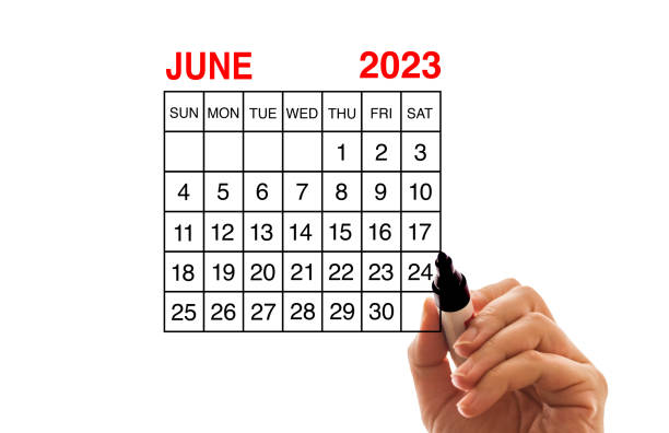istock 2023 calendar June on white background 1437980409