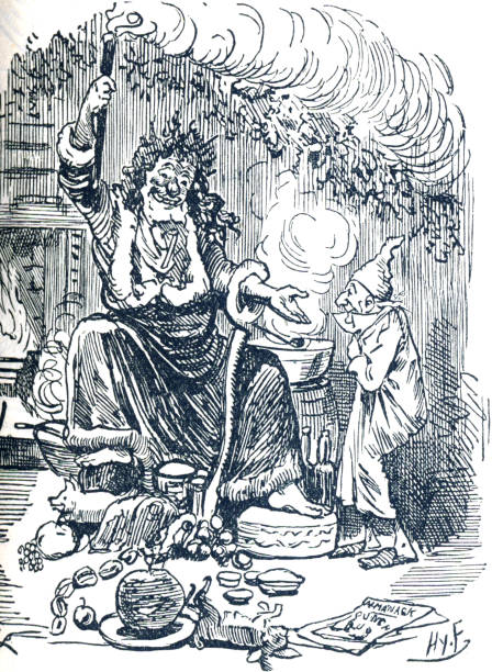 illustrations, cliparts, dessins animés et icônes de chant de noël charles dickens fantôme de noël illustration du 19ème siècle - charles dickens