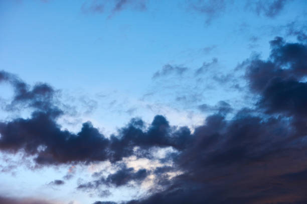 Dramatic sunrise sky photo with multiple colors.