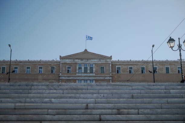 Hellenic Parliament building stock photo