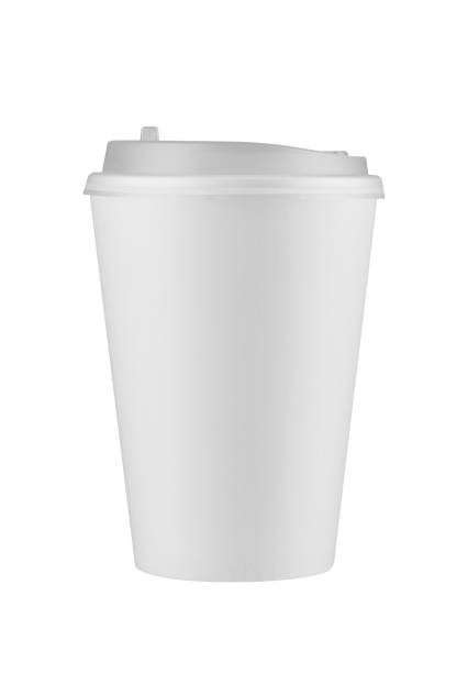istock White disposable coffee cup isolated on white background with clipping path. Real photo. Paper. 1437981912