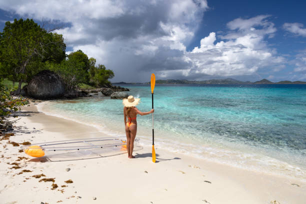 istock woman with clear kayak 1437982547