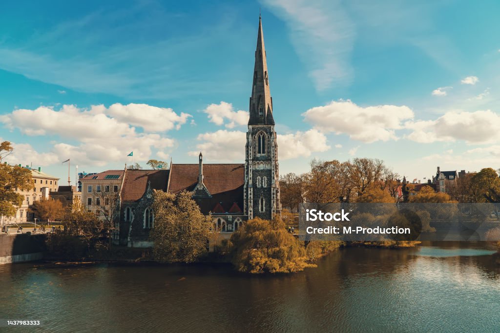 St. Alban's Church in Copenhagen, Denmark. Anglican Stock Photo