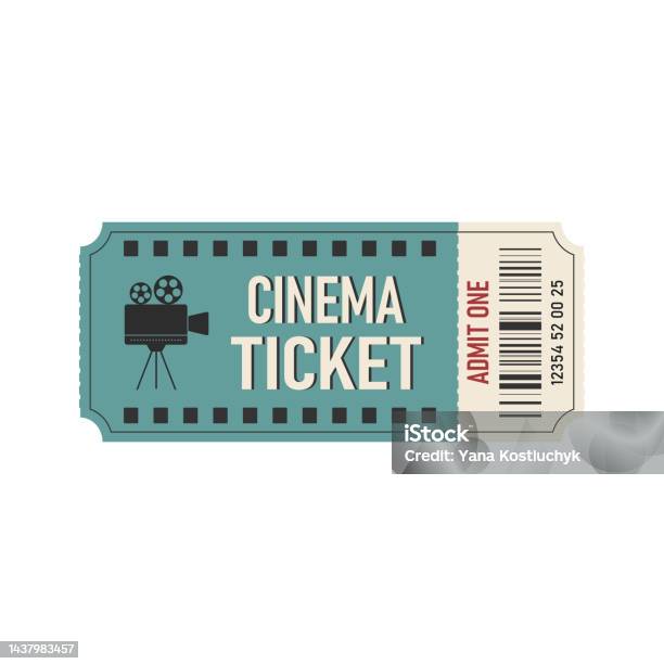 Template Tiket Bioskop Tiket Bioskop Horizontal Dengan Kode Batang