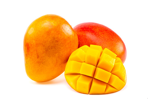 Mango isolated on white background. Fruit, studio shot.