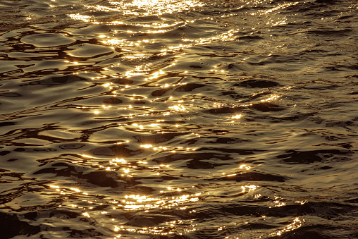 Sunlight reflecting on water
