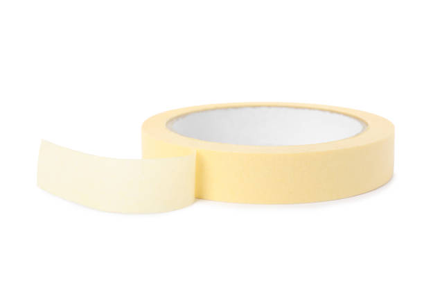 istock Roll of adhesive tape isolated on white 1437988412
