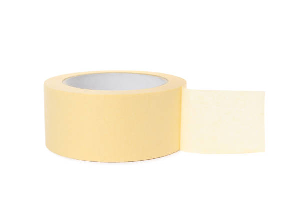 istock Roll of adhesive tape isolated on white 1437988413