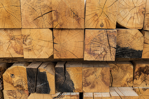 Rectamgular Stack Background Of A Stack Of Rectangular Lumber Stock Photo - Download ...