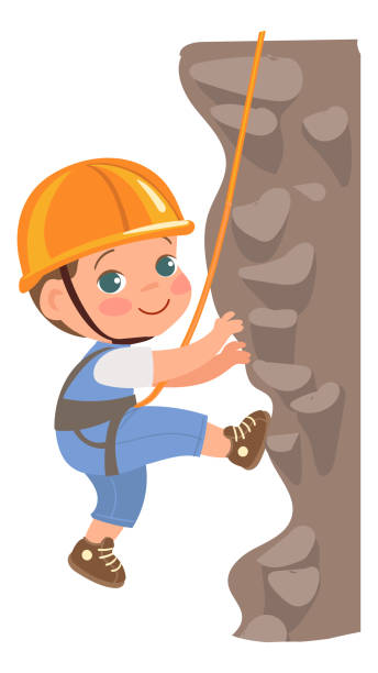 Happy Kid Climbing Rock Wall Cartoon Boy Stock Illustration - Download Image Now - Activity, Adventure, Animal - iStock Happy Kid Climbing Rock Wall Cartoon Boy Stock Illustration - Download Image Now - Activity, Adventure, Animal - iStock