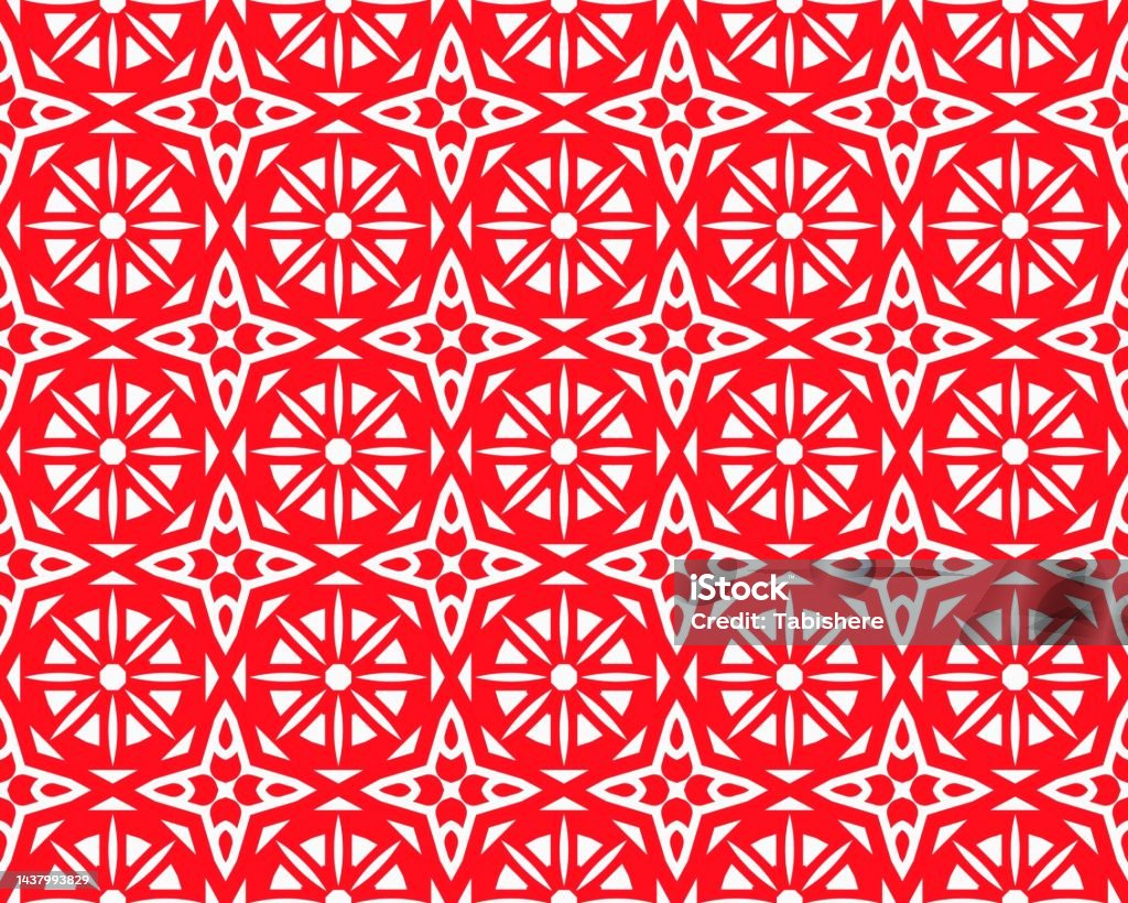 Code Red Repeat Pattern Abstract Red Seamless Repeat Pattern Flat Style Ornament Geometric ...