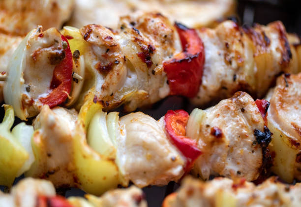 istock barbecue with delicious grilled meat and vegetable on grill 1437994596