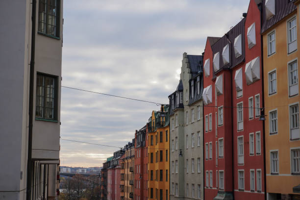 istock Low angle view of buildings against sky 1437994843