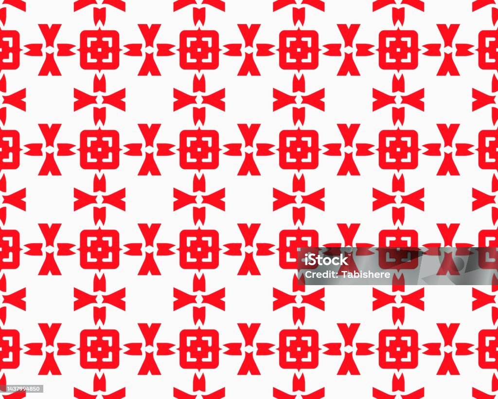 Code Red Repeat Pattern Abstract Red Seamless Repeat Pattern Flat Style Ornament Geometric ...