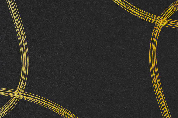 istock Background material, Rough dark gray stone plate,charcoal gray slate, Gold line 1438001950