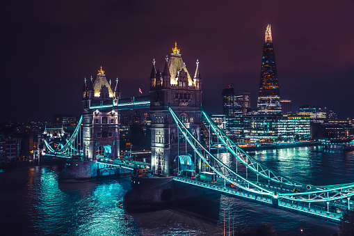 Tower bridge at night, UK