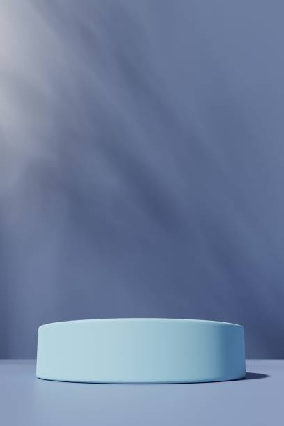 istock Vertical image of scene with a podium for product presentation, 3d rendering 1438004724
