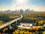 istock Aerial Bayview Ave. and Rosedale in Autumn, Toronto, Canada 1438012292