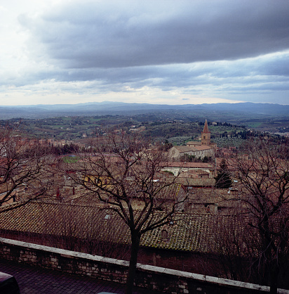 Overlooking the landscape below Assisi.