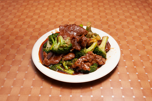 authentic and traditional Chinese dish known as beef with broccoli