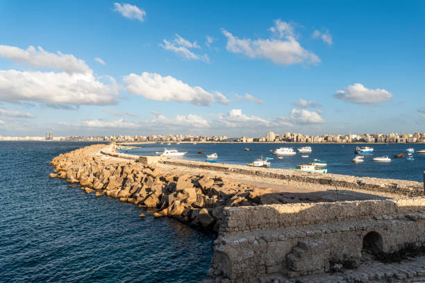 istock view from the sea to the urban development . Alexandria panoramic view, Egypt 1438023133