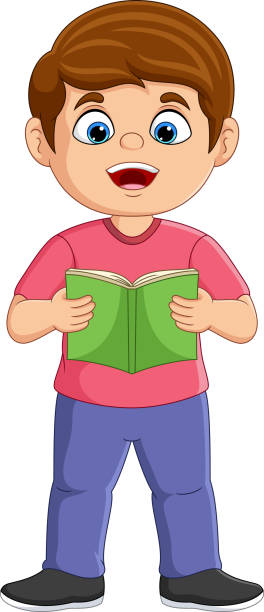 การ์ตูนเด็กน้อยยืนอ่านหนังสือ ภาพประกอบสต็อก - ดาวน์โหลดรูปภาพตอนนี้ -  การศึกษา - กิจกรรม, การศึกษา - หัวข้อ, การอ่าน - Istock