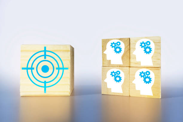 istock icon together to think for target on wooden box light gray background 1438032372