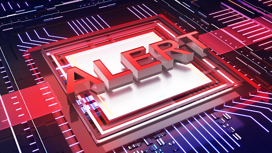 Computer Processing Work Notify A Security Alarmcomputer System ...