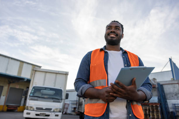 istock Happy truck driver getting ready for his next drive 1438034495