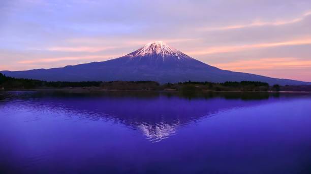 istock mount fuji reflection in lake tanuki 1438041797