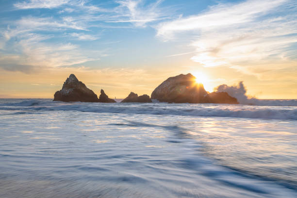 SF Ocean Beach Sutro Bath Sunset